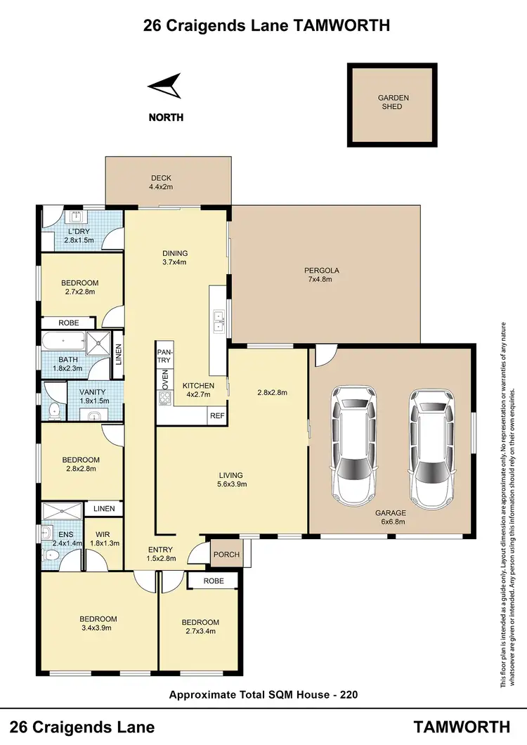 Floorplan of Homely house listing, 26 Craigends Lane, Tamworth NSW 2340
