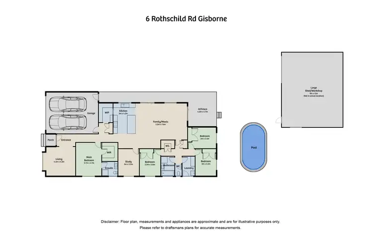 Floorplan of Homely house listing, 6 Rothschild Road, Gisborne VIC 3437