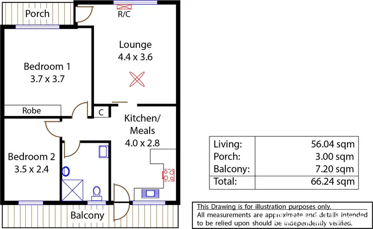 Floorplan of Homely unit listing, 5/20 Freeman Avenue, Tranmere SA 5073
