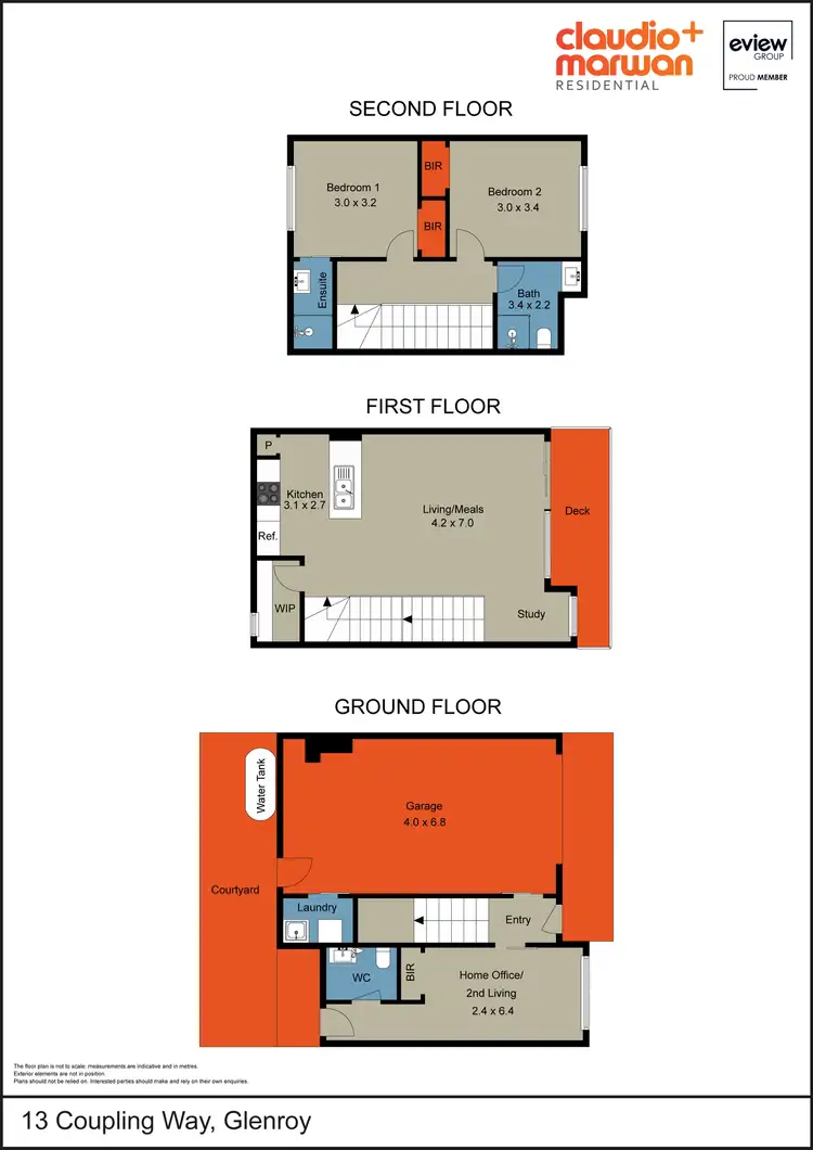 Floorplan of Homely townhouse listing, 13 Coupling Way, Glenroy VIC 3046