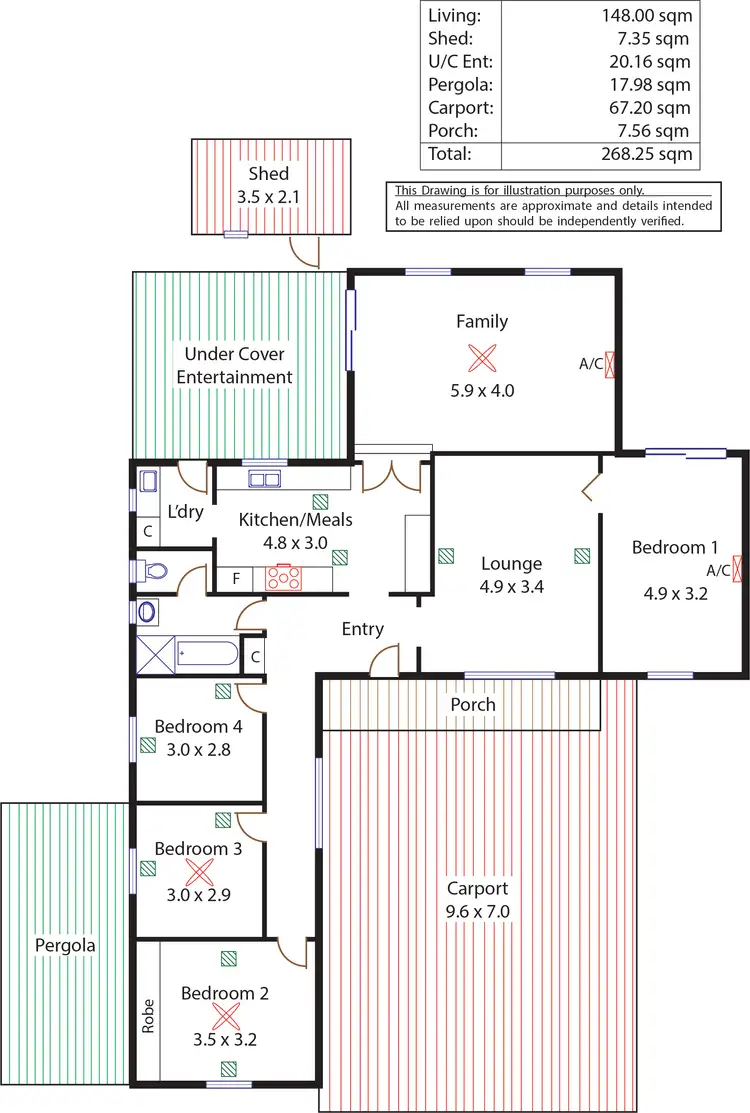 Floorplan of Homely house listing, 1 Piccadilly Road, Salisbury East SA 5109