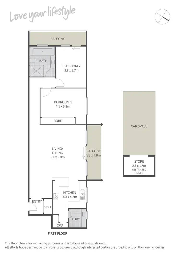 Floorplan of Homely apartment listing, 3/24 Clara Street, Erskineville NSW 2043