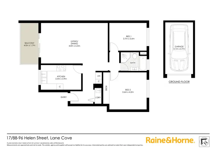 Floorplan of Homely apartment listing, 17/88 Helen Street, Lane Cove NSW 2066