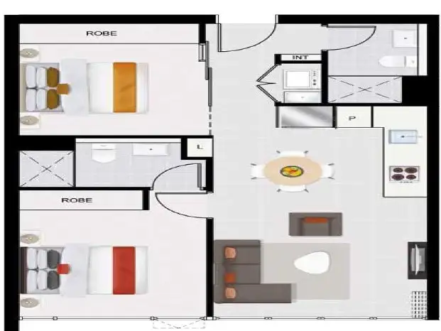 Floorplan of Homely apartment listing, 30601/24 Stratton Street, Newstead QLD 4006