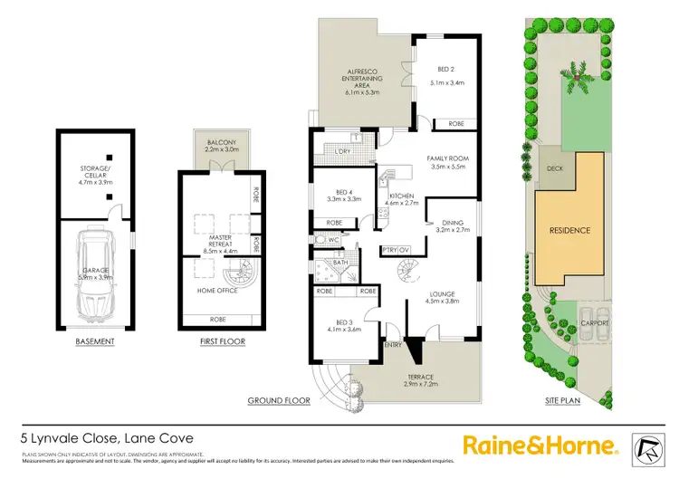 Floorplan of Homely house listing, 5 Lynvale Close, Lane Cove NSW 2066