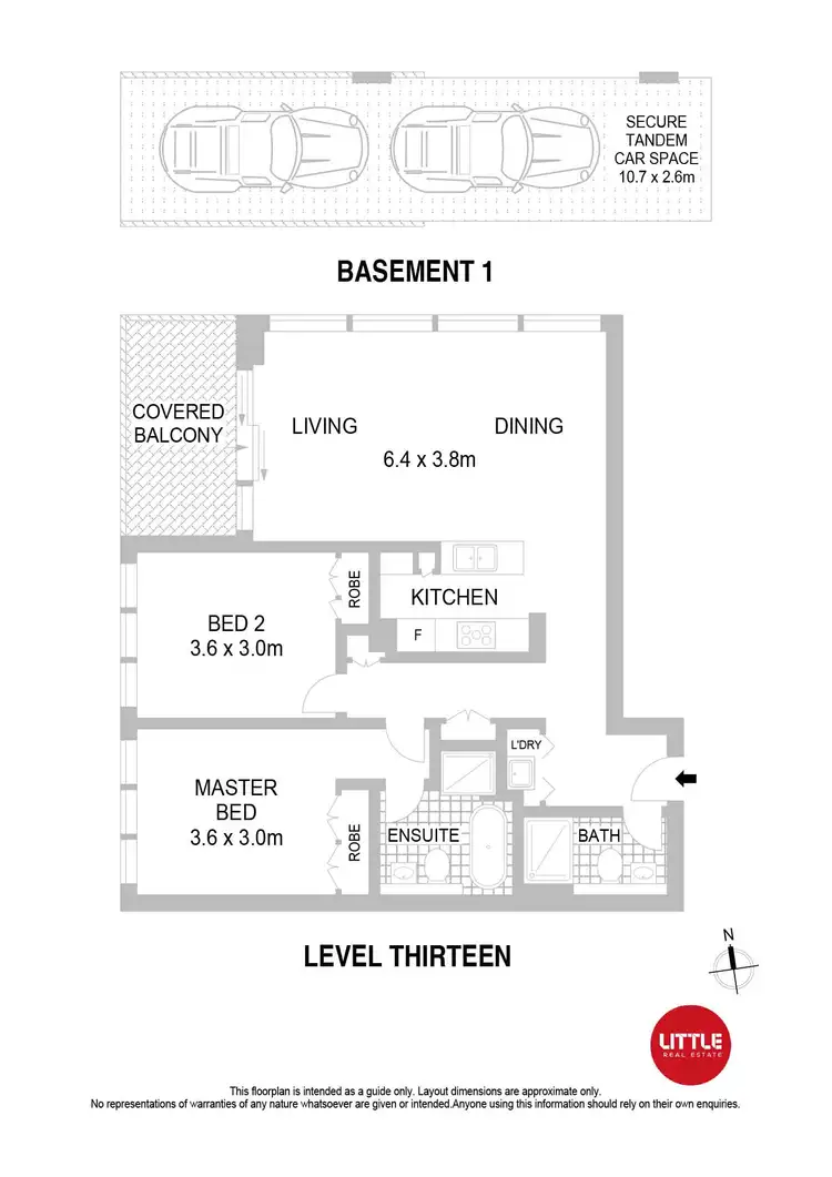 Floorplan of Homely apartment listing, 1301/15 Gadigal Avenue, Zetland NSW 2017