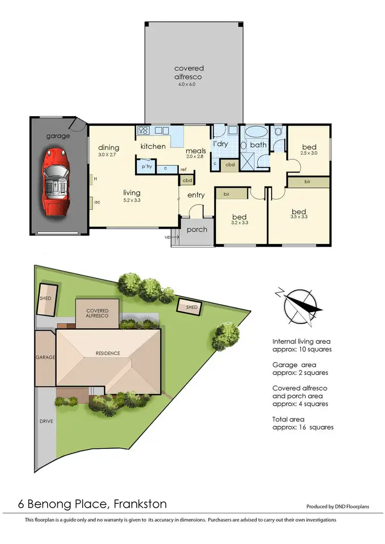 Floorplan of Homely house listing, 6 Benong Place, Frankston VIC 3199