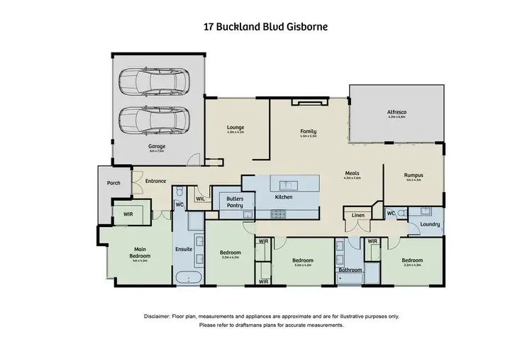 Floorplan of Homely house listing, 17 Buckland Boulevard, Gisborne VIC 3437