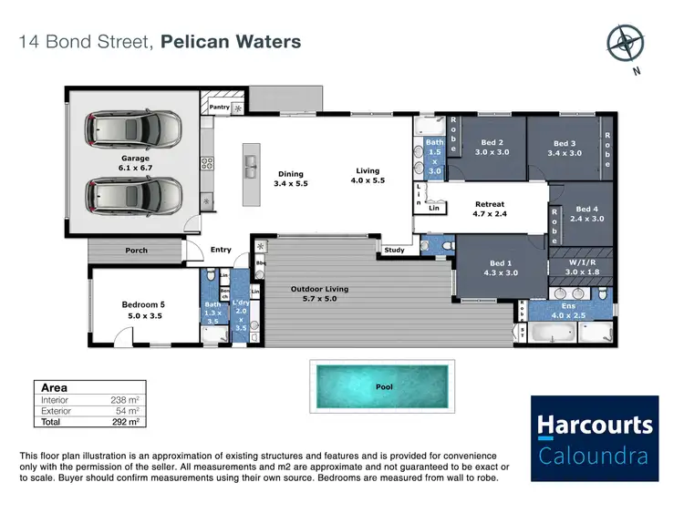 Floorplan of Homely house listing, 14 Bond Street, Pelican Waters QLD 4551