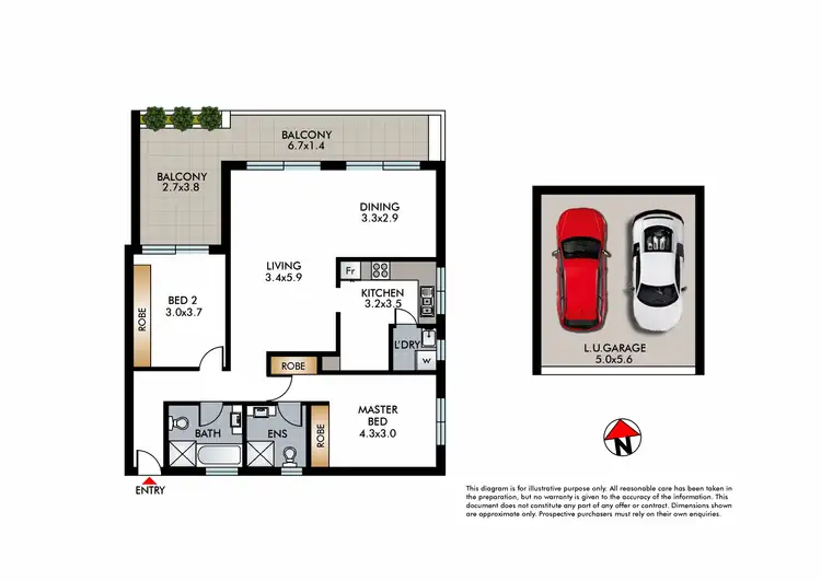 Floorplan of Homely apartment listing, 9/5-7 Liverpool Street, Rose Bay NSW 2029