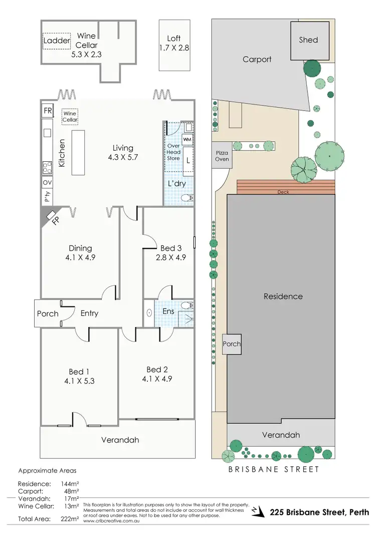 Floorplan of Homely house listing, 225 Brisbane Street, Perth WA 6000