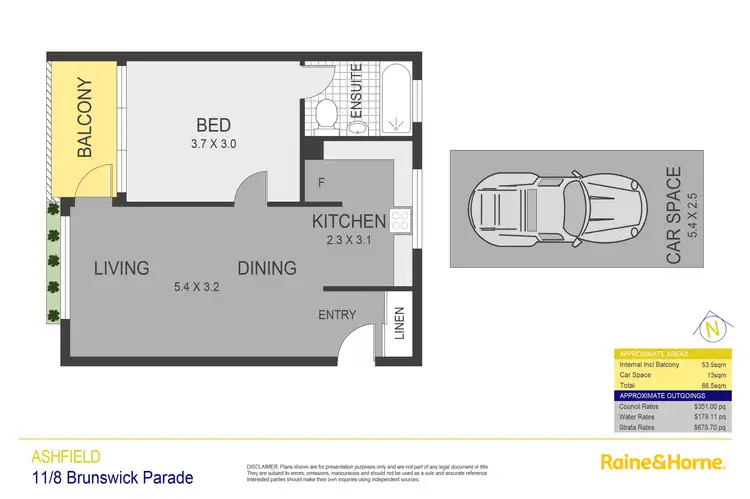 Floorplan of Homely apartment listing, 11/8 Brunswick Parade, Ashfield NSW 2131