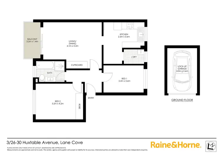 Floorplan of Homely apartment listing, 3/26 Huxtable Avenue, Lane Cove NSW 2066