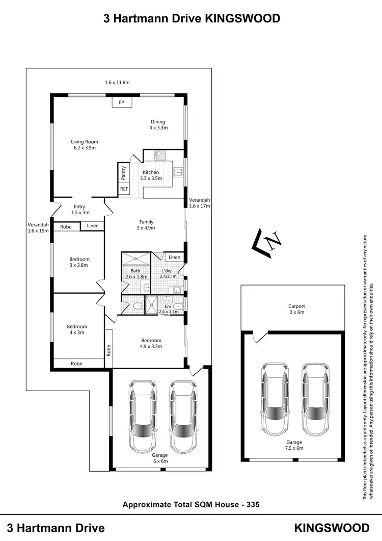 Floorplan of Homely house listing, 3 Hartmann Drive, Kingswood, Tamworth NSW 2340