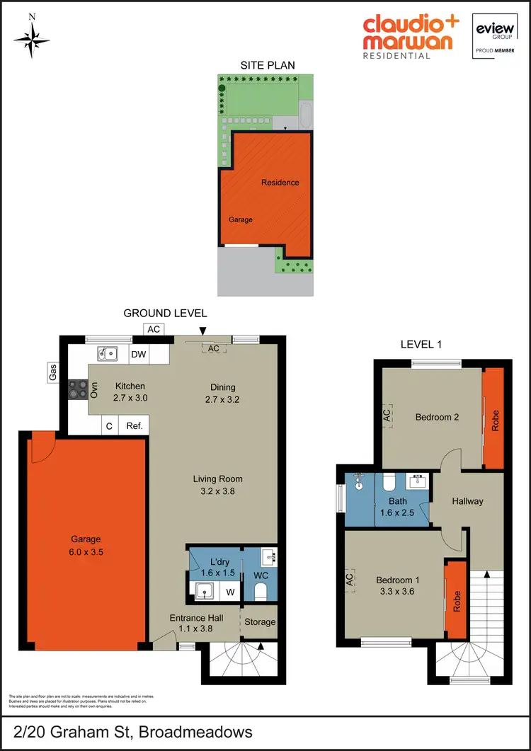 Floorplan of Homely townhouse listing, 2/20 Graham Street, Broadmeadows VIC 3047