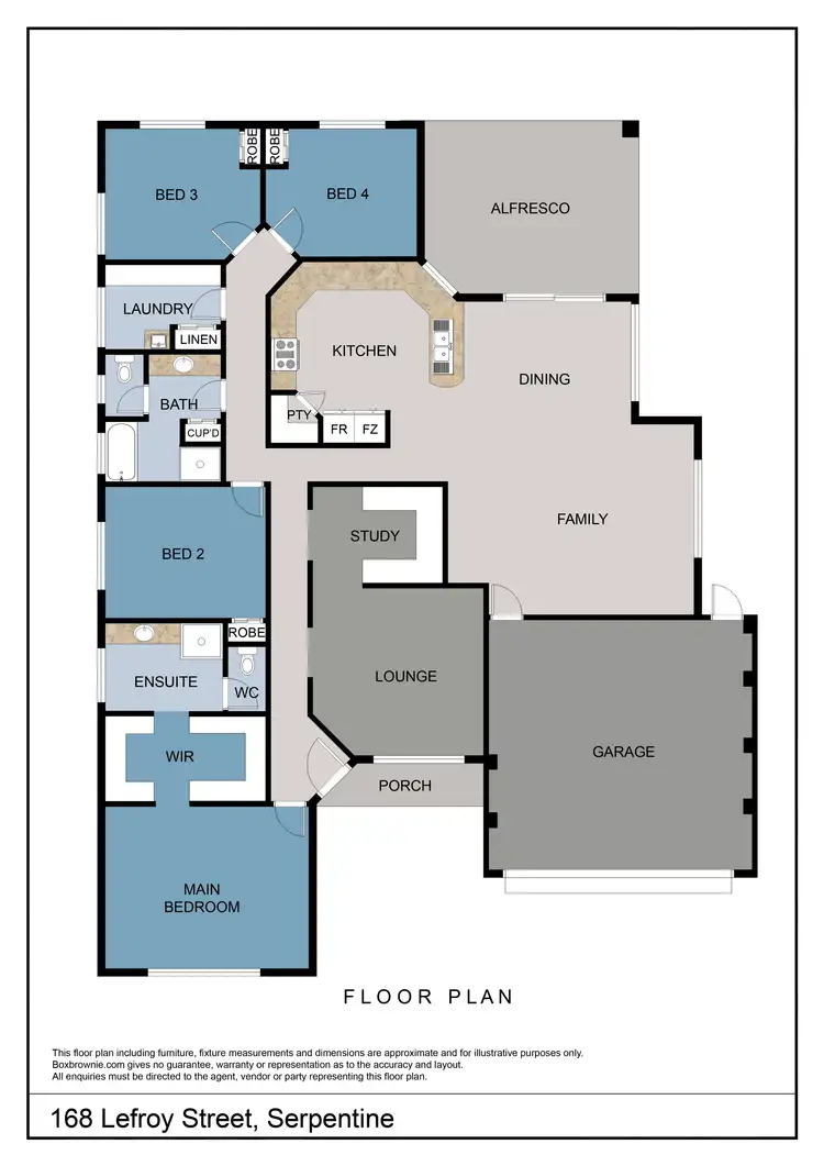 Floorplan of Homely house listing, 168 Lefroy Street, Serpentine WA 6125