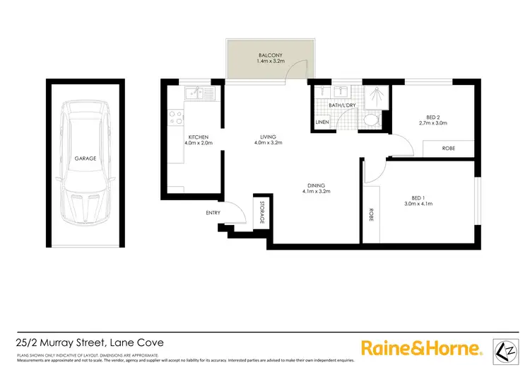 Floorplan of Homely apartment listing, 25/2 Murray Street, Lane Cove NSW 2066