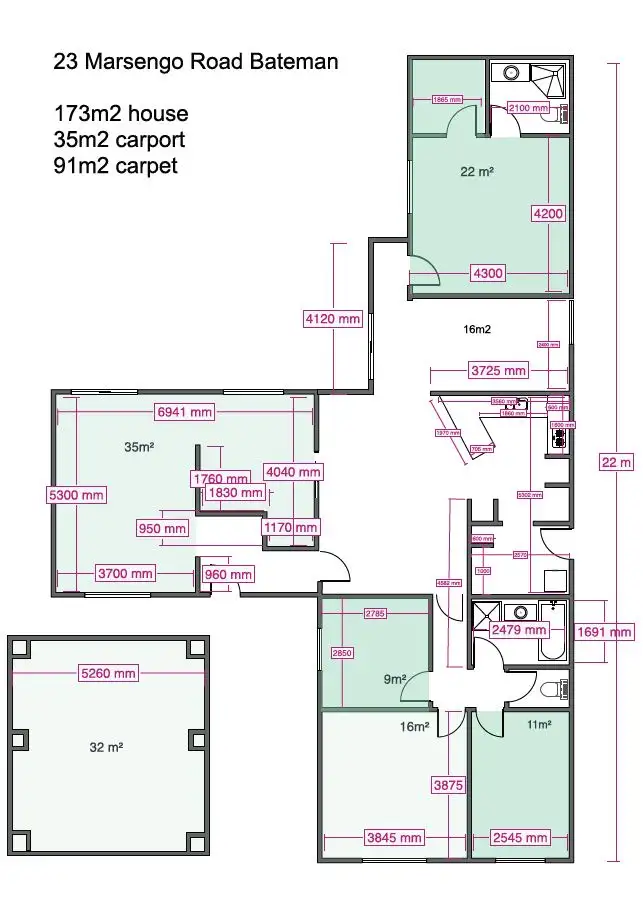 Floorplan of Homely house listing, 23 Marsengo Road, Bateman WA 6150