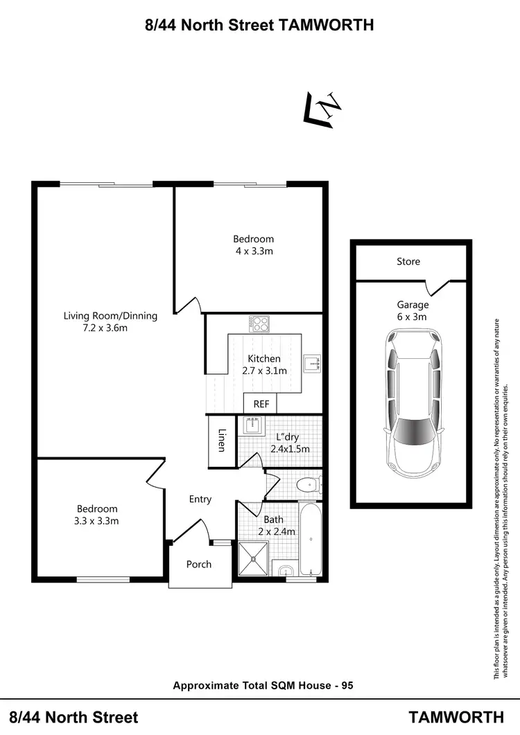 Floorplan of Homely unit listing, 8/44 North Street, Tamworth NSW 2340