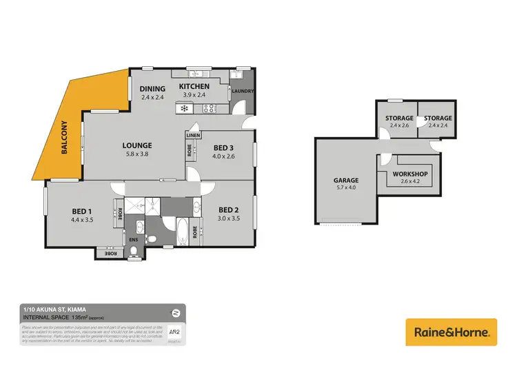Floorplan of Homely apartment listing, 1/10 Akuna Street, Kiama NSW 2533
