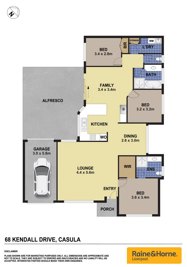Floorplan of Homely house listing, 68 Kendall Drive, Casula NSW 2170