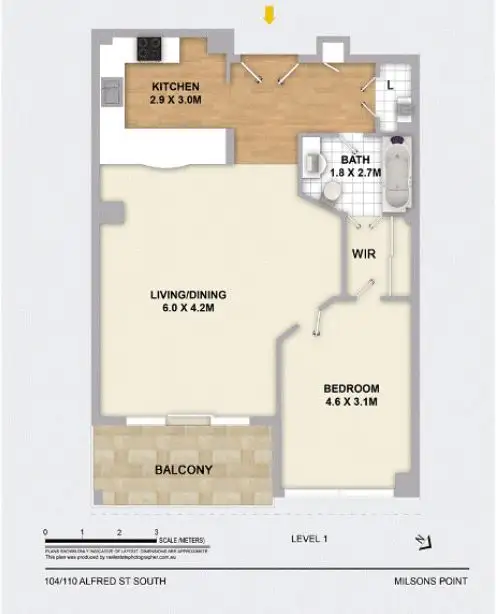 Floorplan of Homely apartment listing, 104/110 Alfred Street, Milsons Point NSW 2061