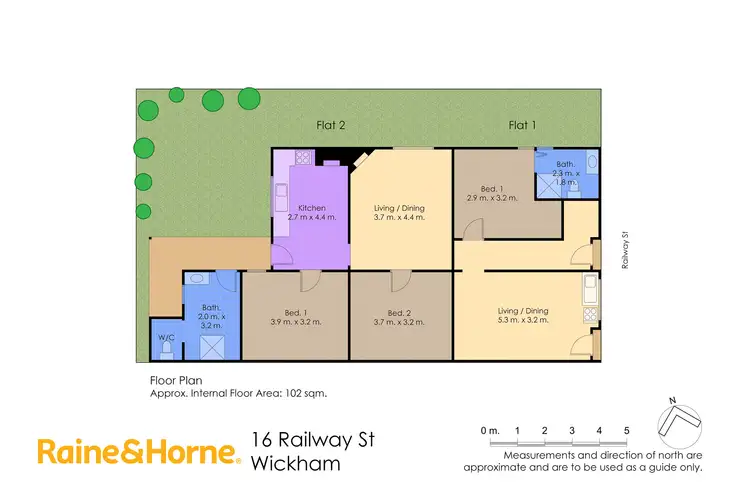 Floorplan of Homely flat listing, 16 Railway Street, Wickham NSW 2293