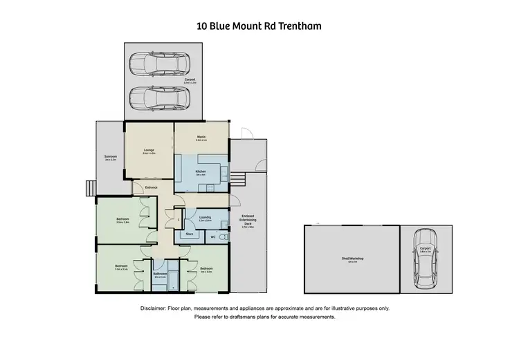 Floorplan of Homely house listing, 10 Blue Mount Road, Trentham VIC 3458