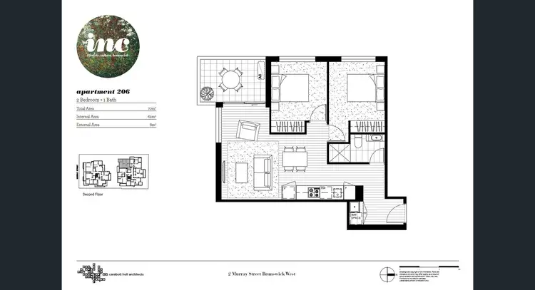 Floorplan of Homely apartment listing, 206/2-4 Murray Street, Brunswick West VIC 3055