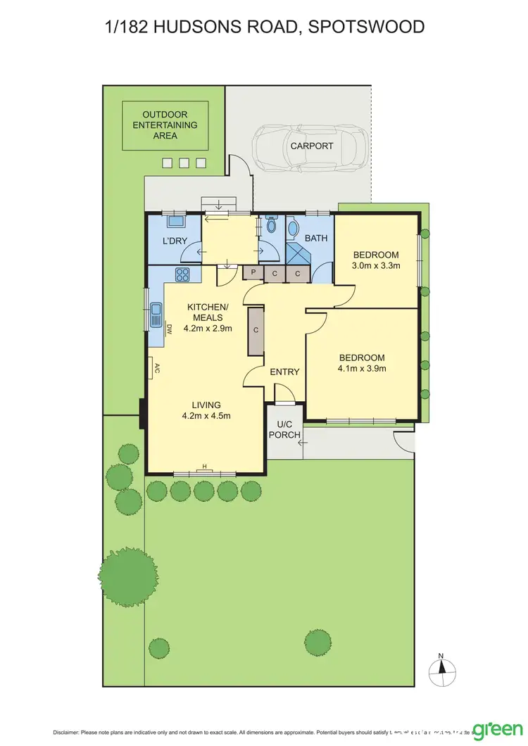 Floorplan of Homely house listing, 1/182 Hudsons Road, Spotswood VIC 3015