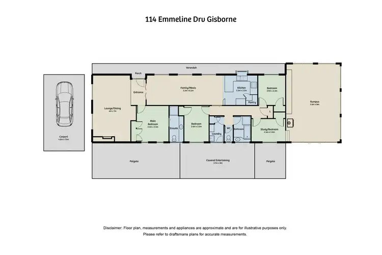 Floorplan of Homely house listing, 114 Emmeline Drive, Gisborne VIC 3437