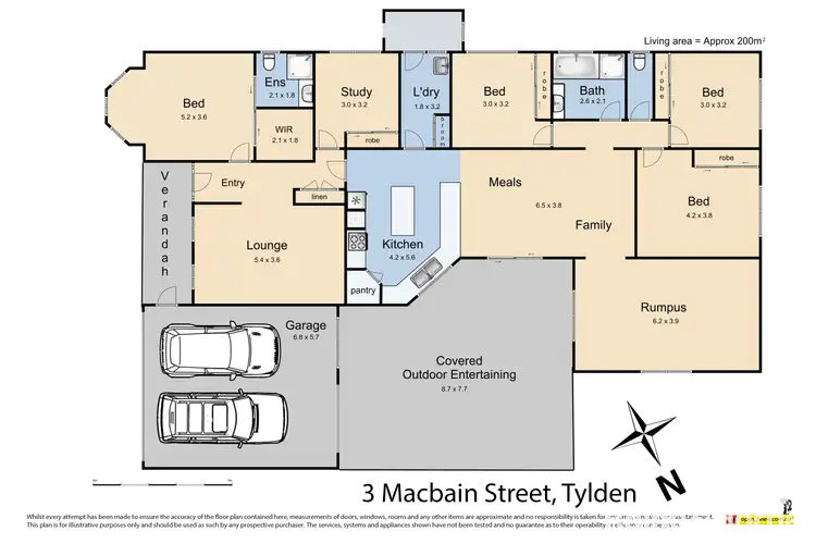 Floorplan of Homely house listing, 3 Macbain Street, Tylden VIC 3444