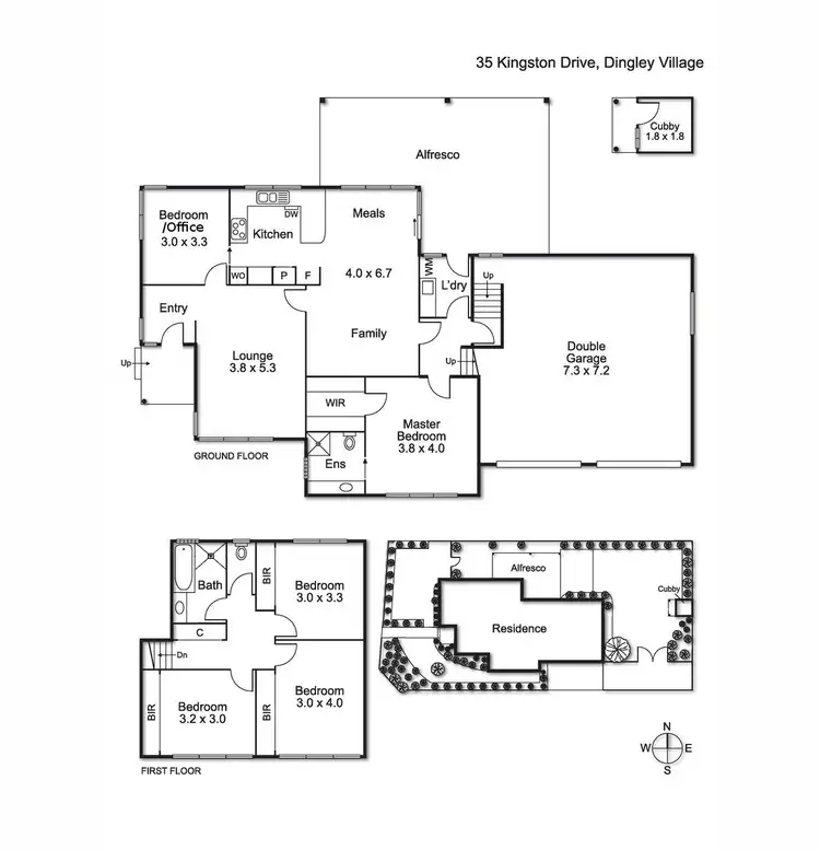 Floorplan of Homely house listing, 35 Kingston Drive, Dingley Village VIC 3172