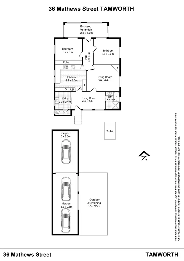 Floorplan of Homely house listing, 36 Mathews Street, Tamworth NSW 2340