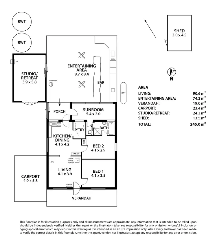 Floorplan of Homely house listing, 1 Langhorne Creek Road, Strathalbyn SA 5255