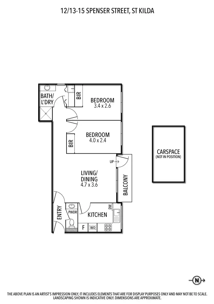 Floorplan of Homely apartment listing, 12/13-15 Spenser Street, St Kilda VIC 3182