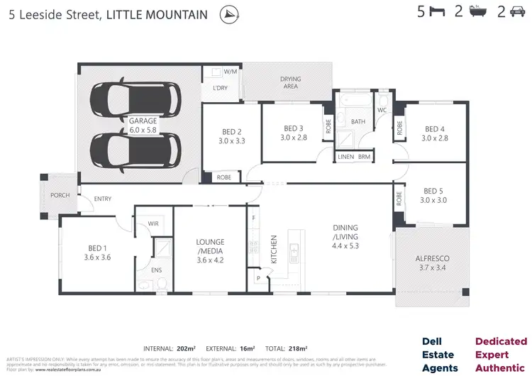 Floorplan of Homely house listing, 5 Leeside Street, Little Mountain QLD 4551