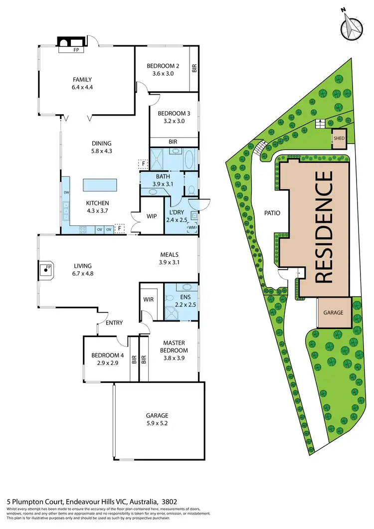 Floorplan of Homely house listing, 5 Plumpton Court, Endeavour Hills VIC 3802
