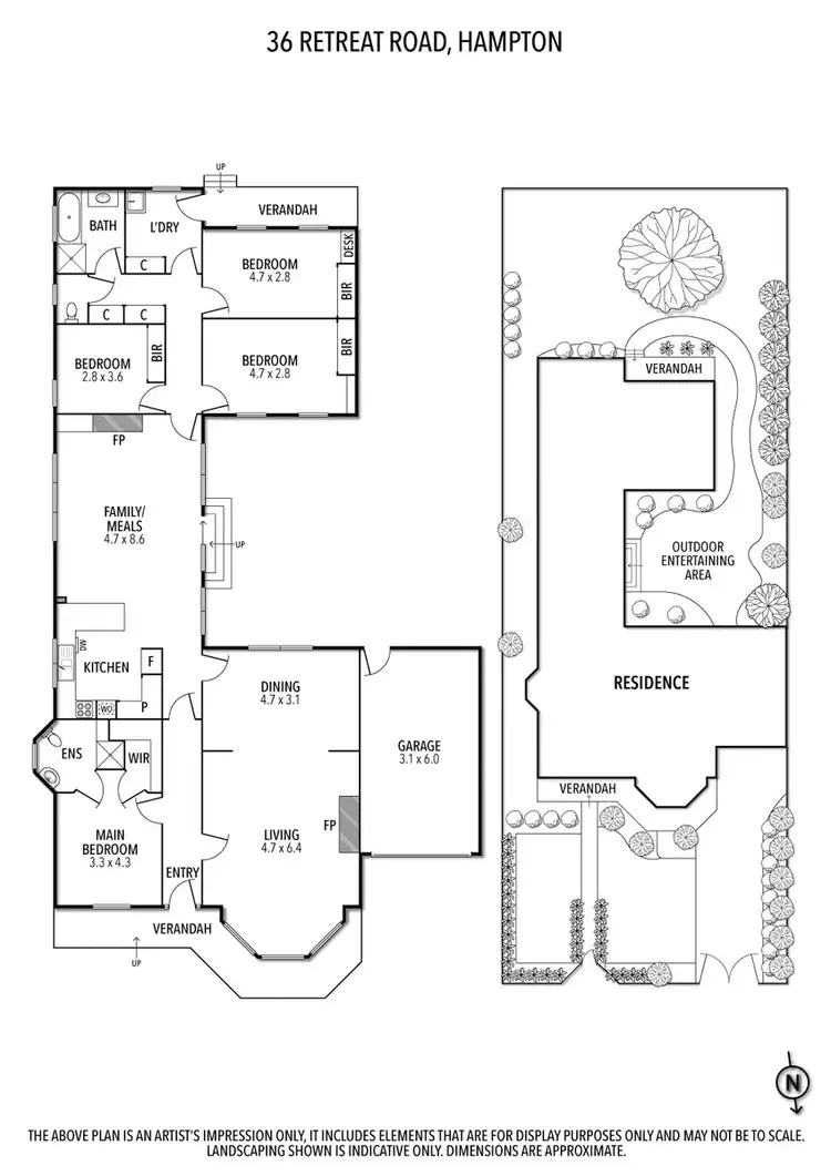 Floorplan of Homely house listing, 36 Retreat Road, Hampton VIC 3188