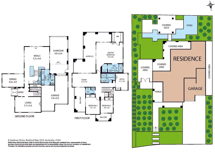 Floorplan of Homely house listing, 8 Seabrae Drive, Redland Bay QLD 4165