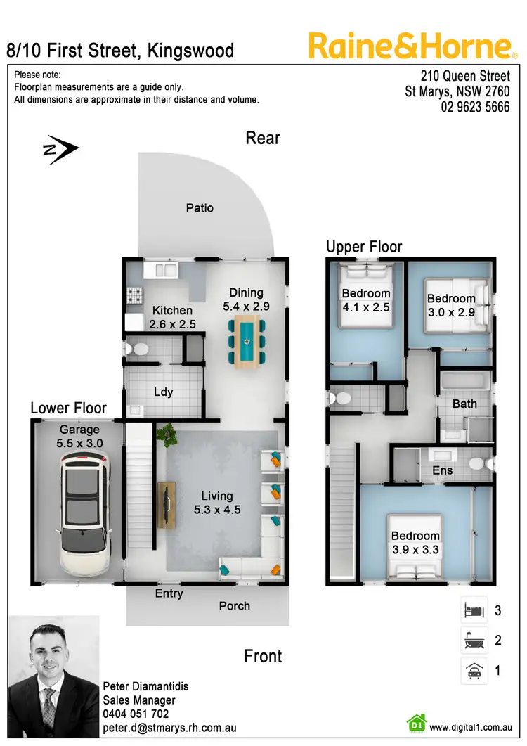 Floorplan of Homely townhouse listing, 8/10 First Street, Kingswood NSW 2747