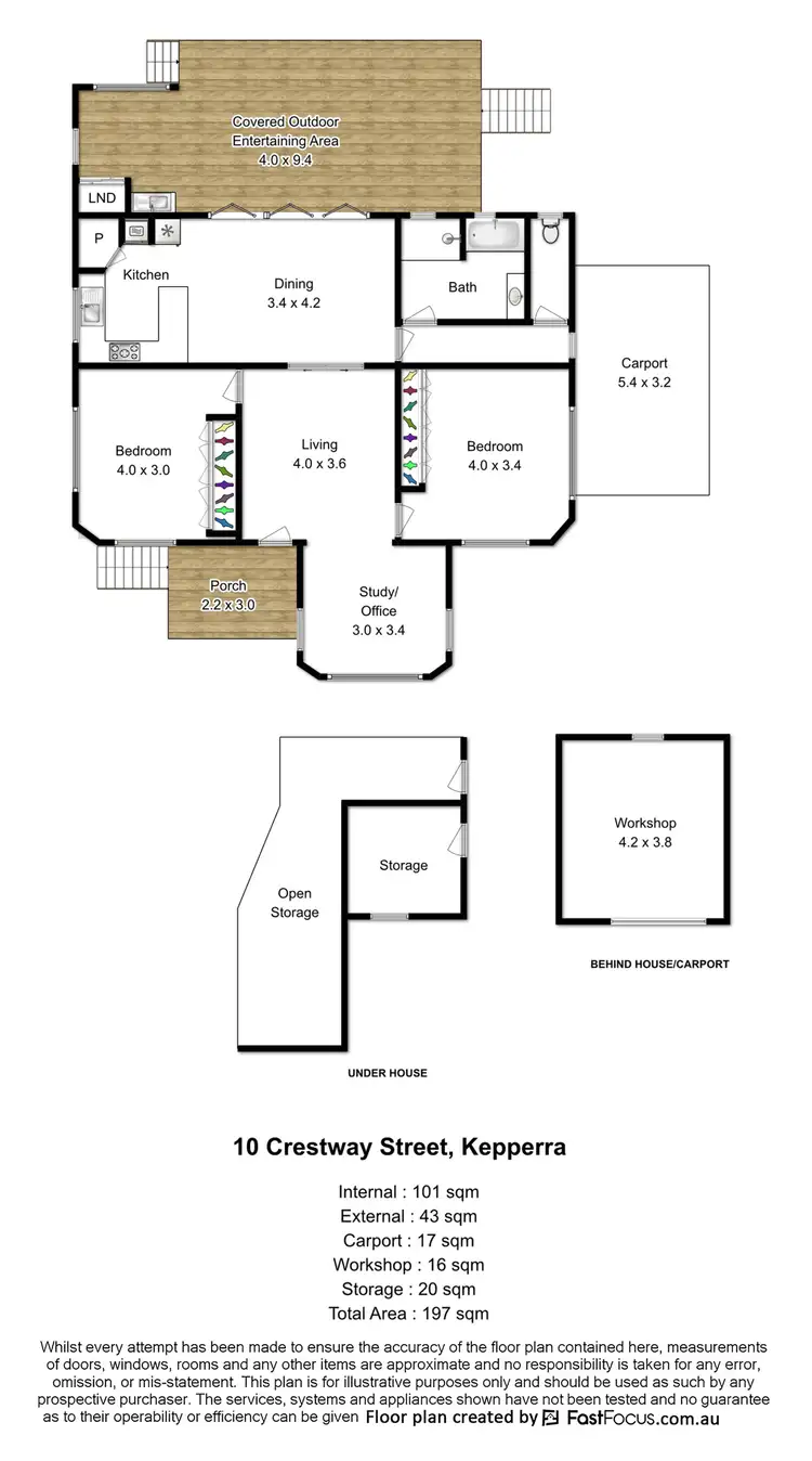 Floorplan of Homely house listing, 10 Crestway Street, Keperra QLD 4054