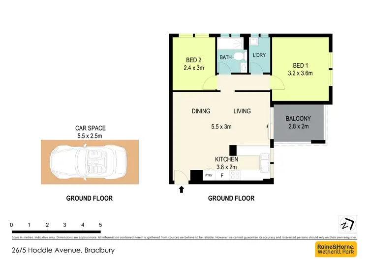 Floorplan of Homely unit listing, 26/5 Hoddle Avenue, Bradbury NSW 2560