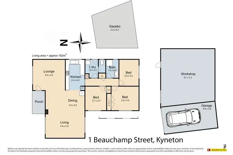Floorplan of Homely house listing, 1 Beauchamp Street, Kyneton VIC 3444