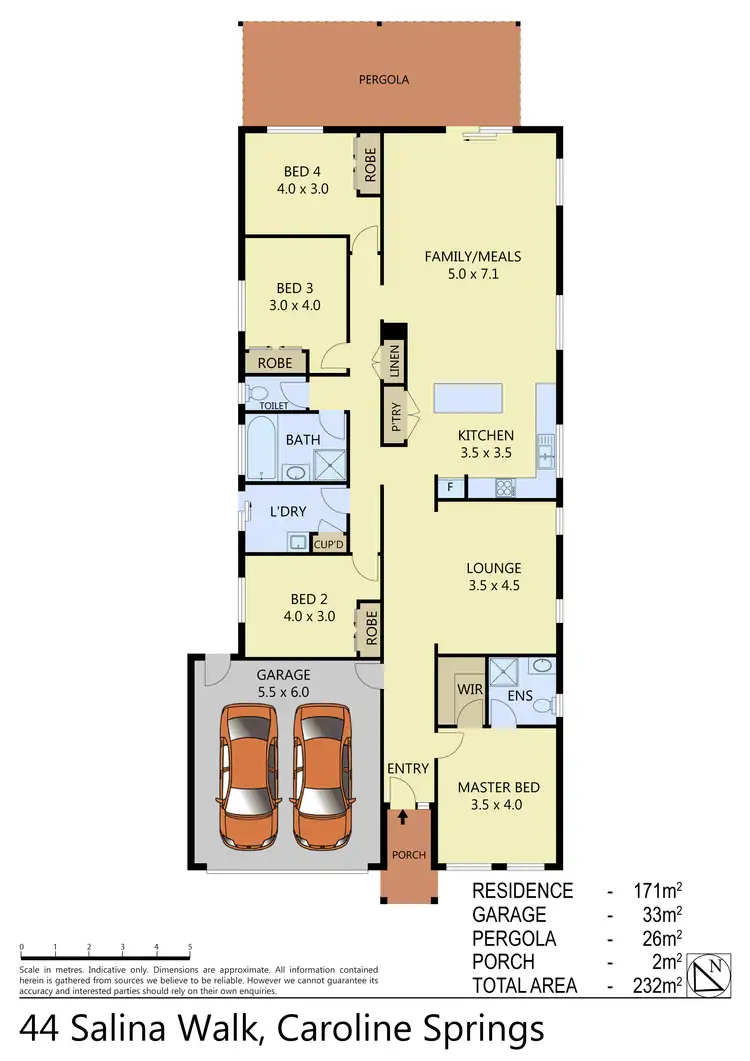 Floorplan of Homely house listing, 44 Salina Walk, Caroline Springs VIC 3023
