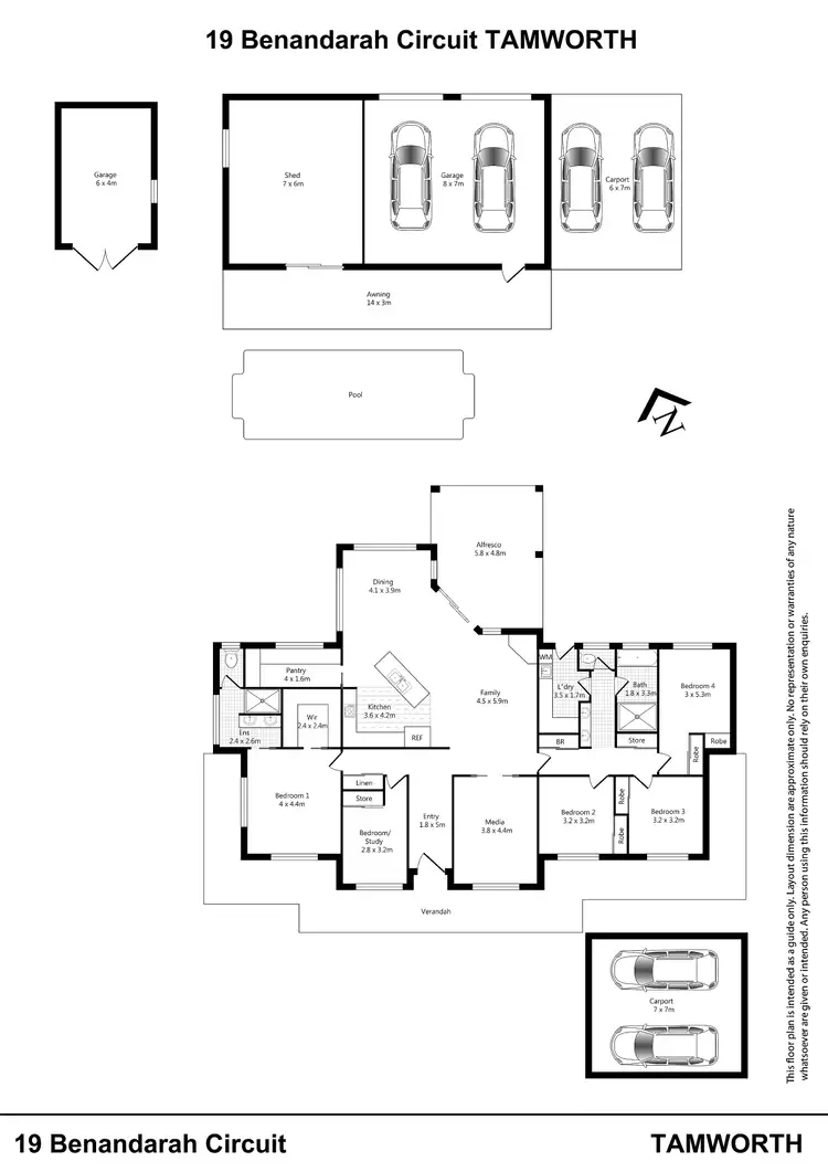 Floorplan of Homely house listing, 19 Benandarah Court, Tamworth NSW 2340