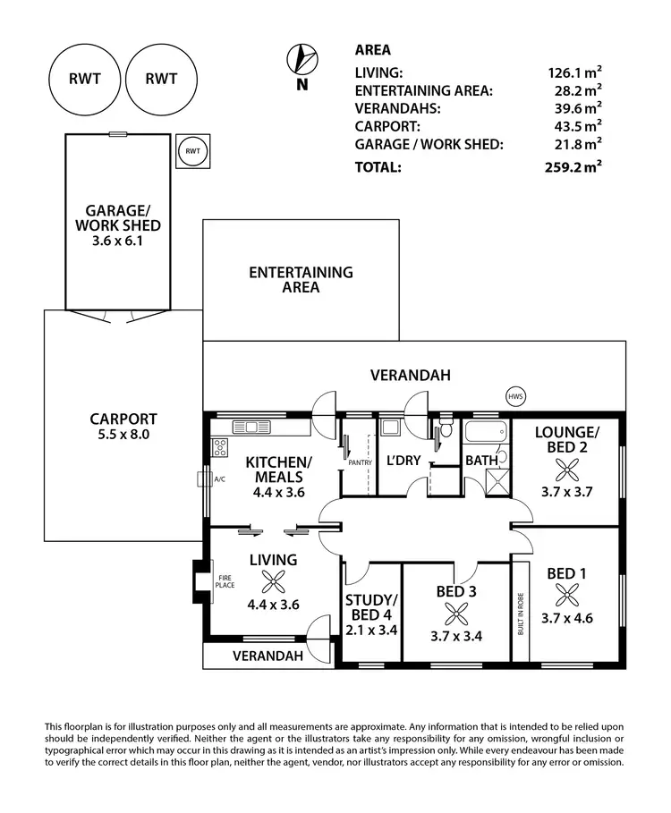 Floorplan of Homely house listing, 6 Grey Street, Strathalbyn SA 5255