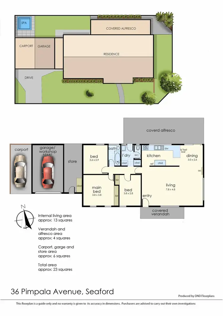 Floorplan of Homely house listing, 36 Pimpala Avenue, Seaford VIC 3198