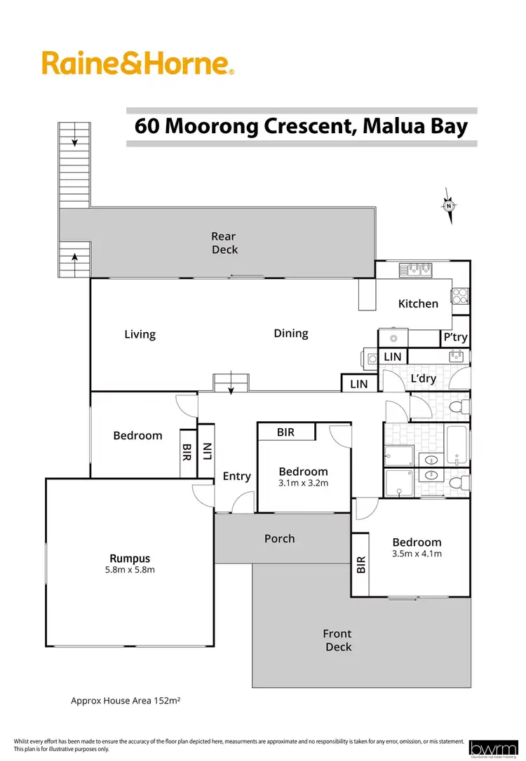 Floorplan of Homely house listing, 60 Moorong Crescent, Malua Bay NSW 2536