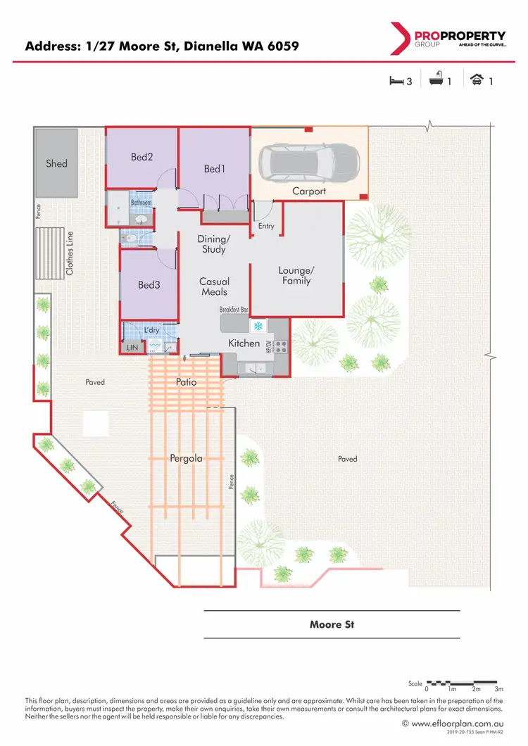 Floorplan of Homely villa listing, 1/27 Moore Street, Dianella WA 6059